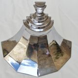 Pair of sconces art deco metal chrome