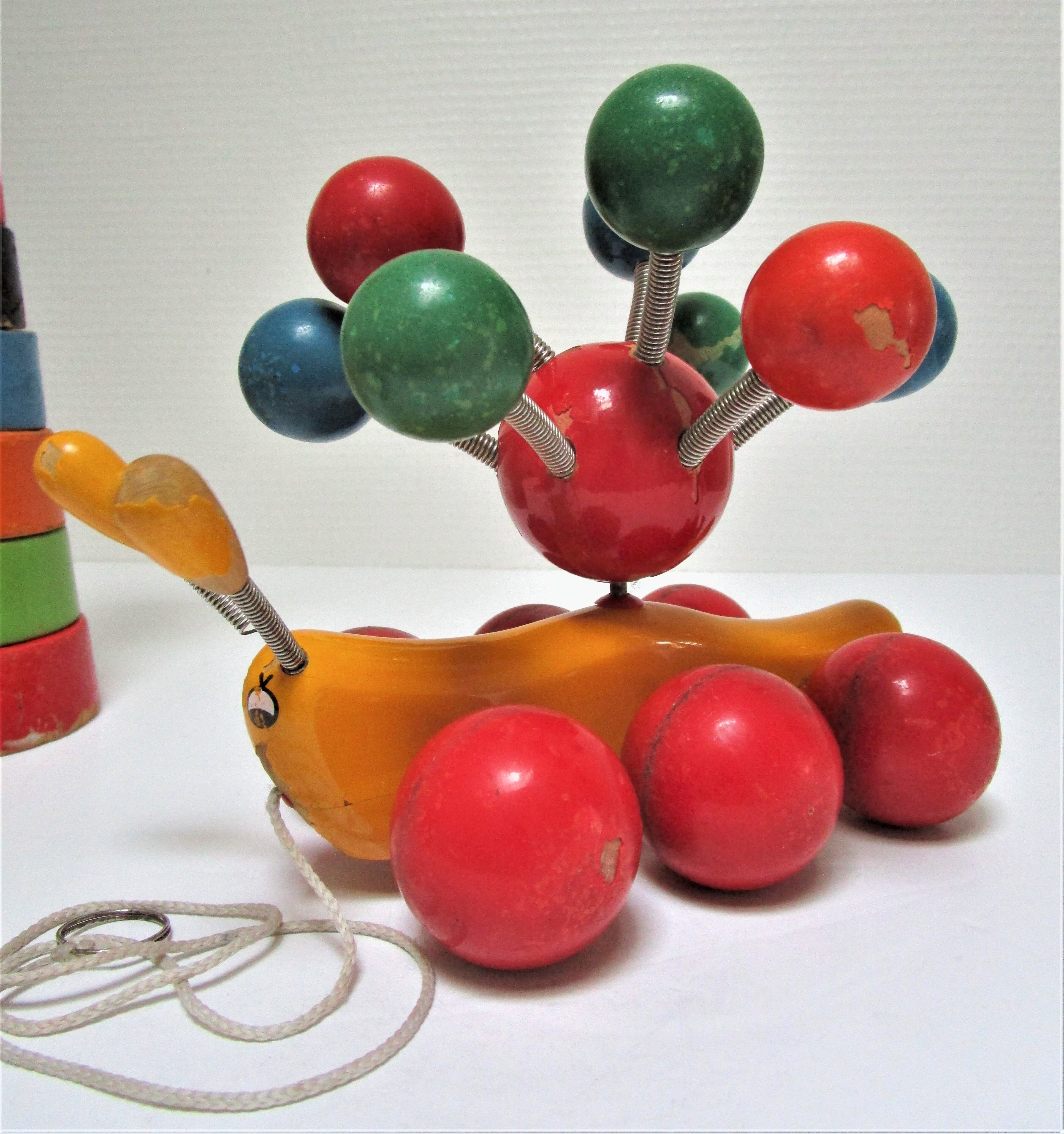 three toys wood nice snail rabbit vintage design FMF Kouvalias