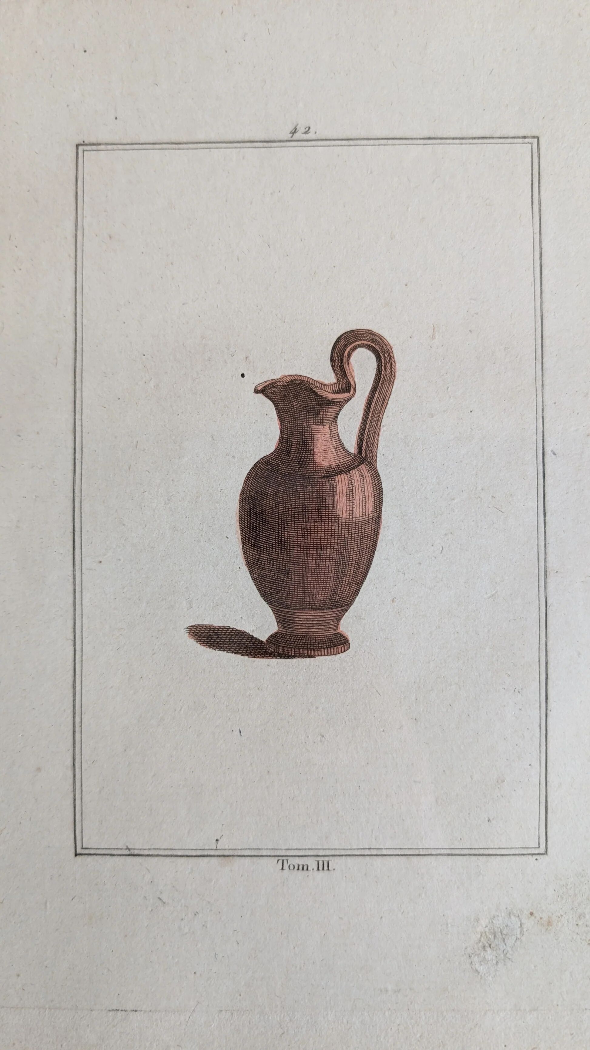 Ancient antique pottery engraving