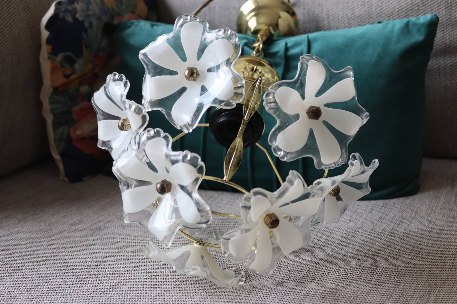Lustre vintage fleurs murano Eglo