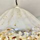 Suspension Murano frosted glass with orange splashes
