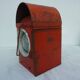 Ancient railway lantern Denmark, station, train, red enamelled sheet metal