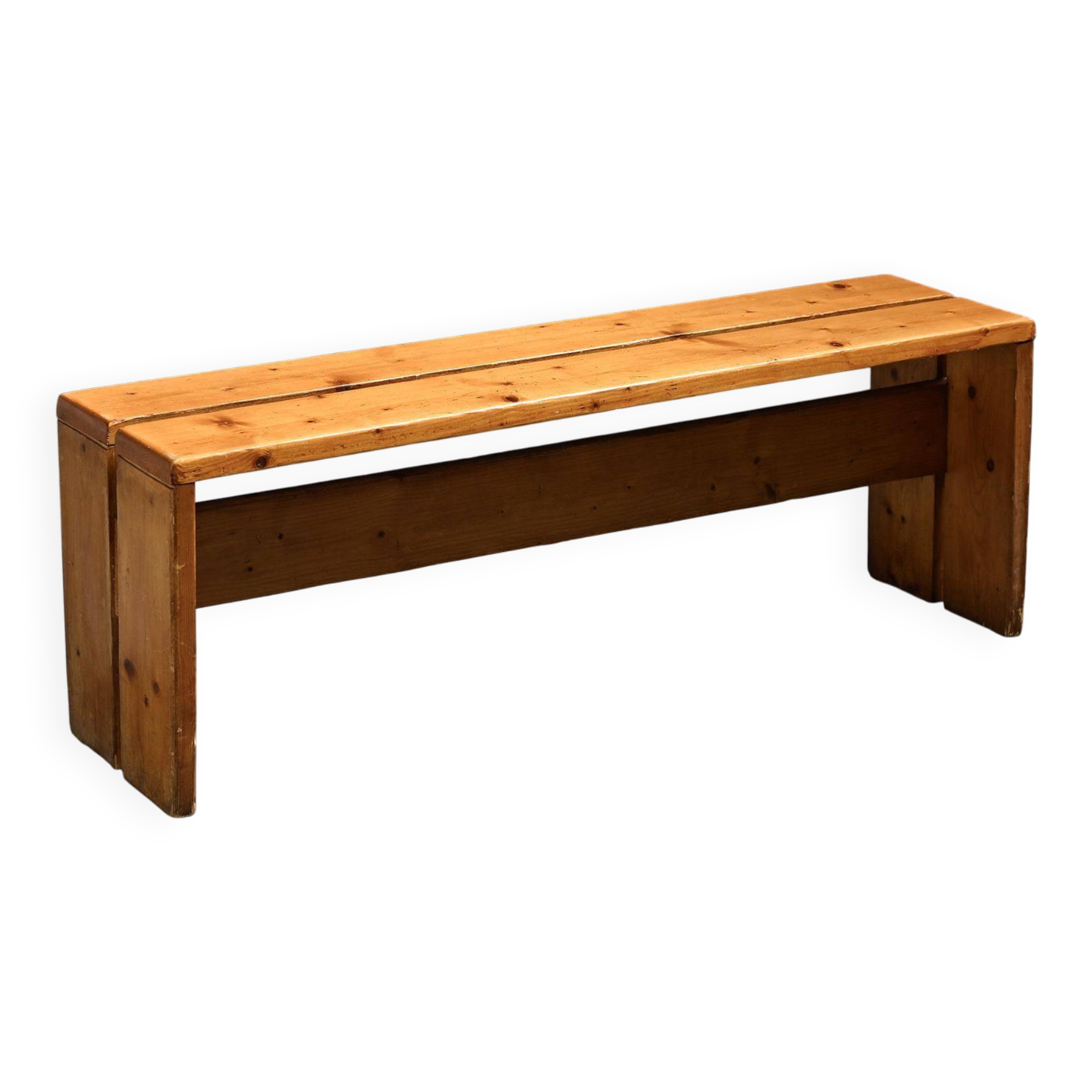 Banc en pin massif, Les Arcs, circa 1973