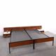 Two-person bed Japanese series Cees Braakman Pastoe and Auping with bedside table.