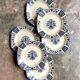 6 Gien hollow plates in iron earth, service "Blue Ibis" late nineteenth century
