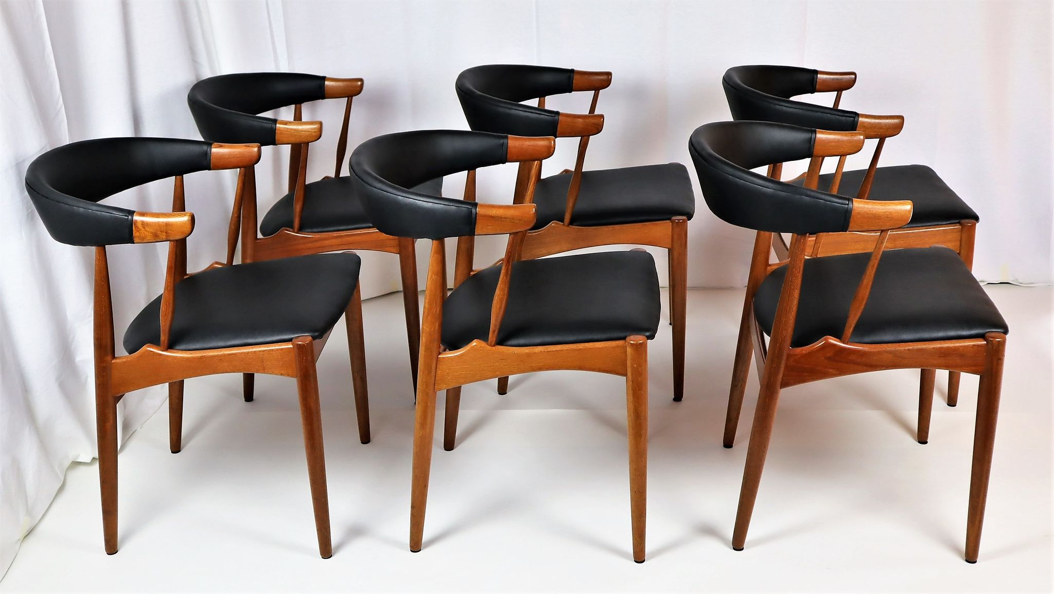 6 chaises scandinave en teck d'Andersen 1960