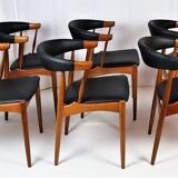 6 Scandinavian teak chairs by Andersen 1960