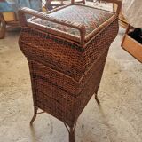 Boite à couture vintage en osier