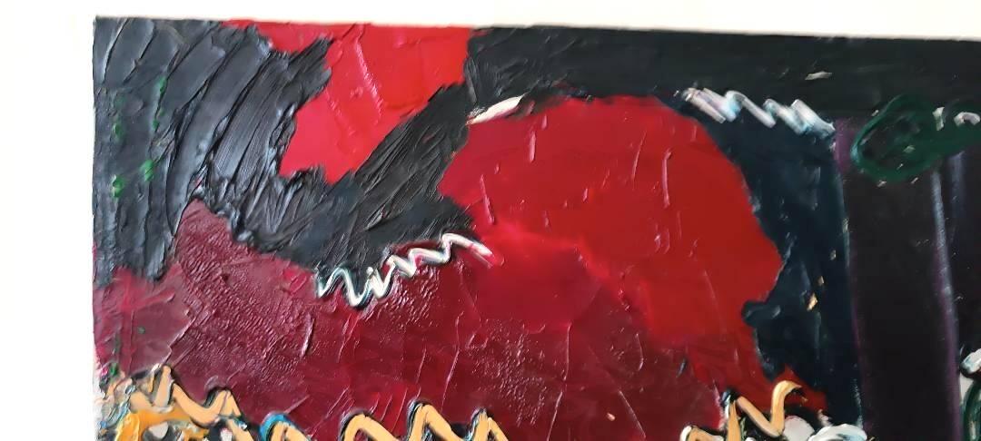 Abstract oil painting on canvas