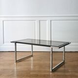 Coffee table chrome and glass, 1970