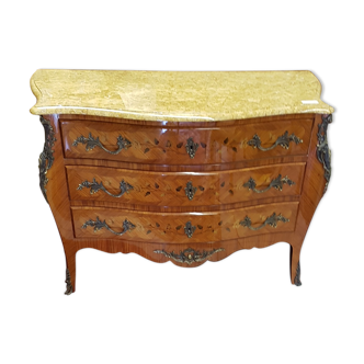 Louis XV-style marquetry chest of drawers
