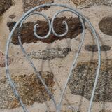 Series of 6 wrought iron garden chairs