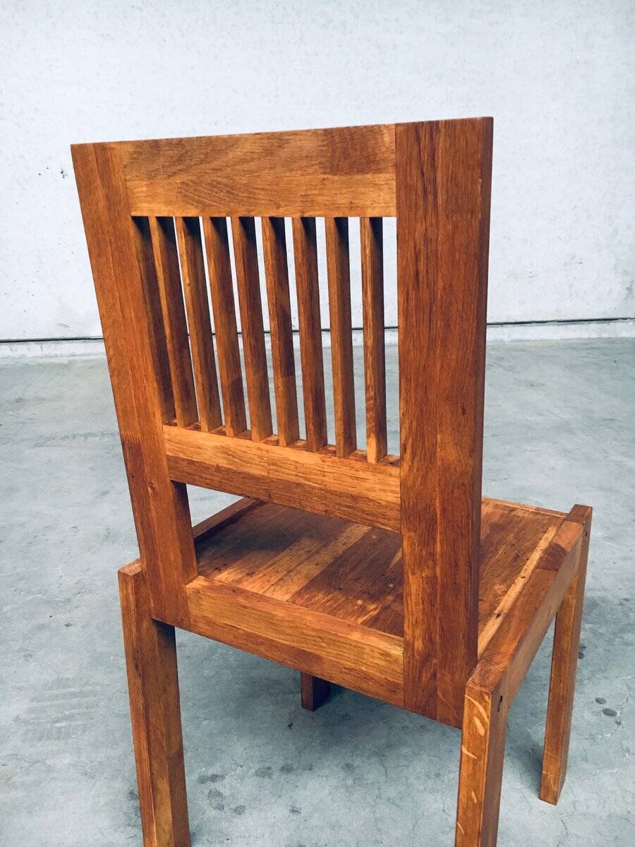 Postmodern Teak Side Chair, France, 1990s