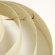 1960s Space Age heavy solid slatted metal pendant lamp