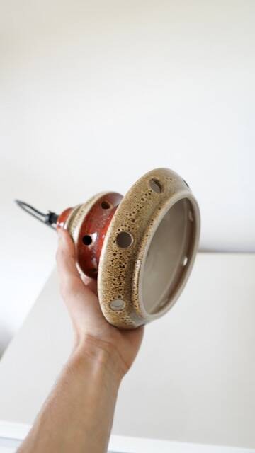 Suspension vintage fat lava Herda en céramique – années 70