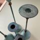 Set of 5 vintage metal candle holders