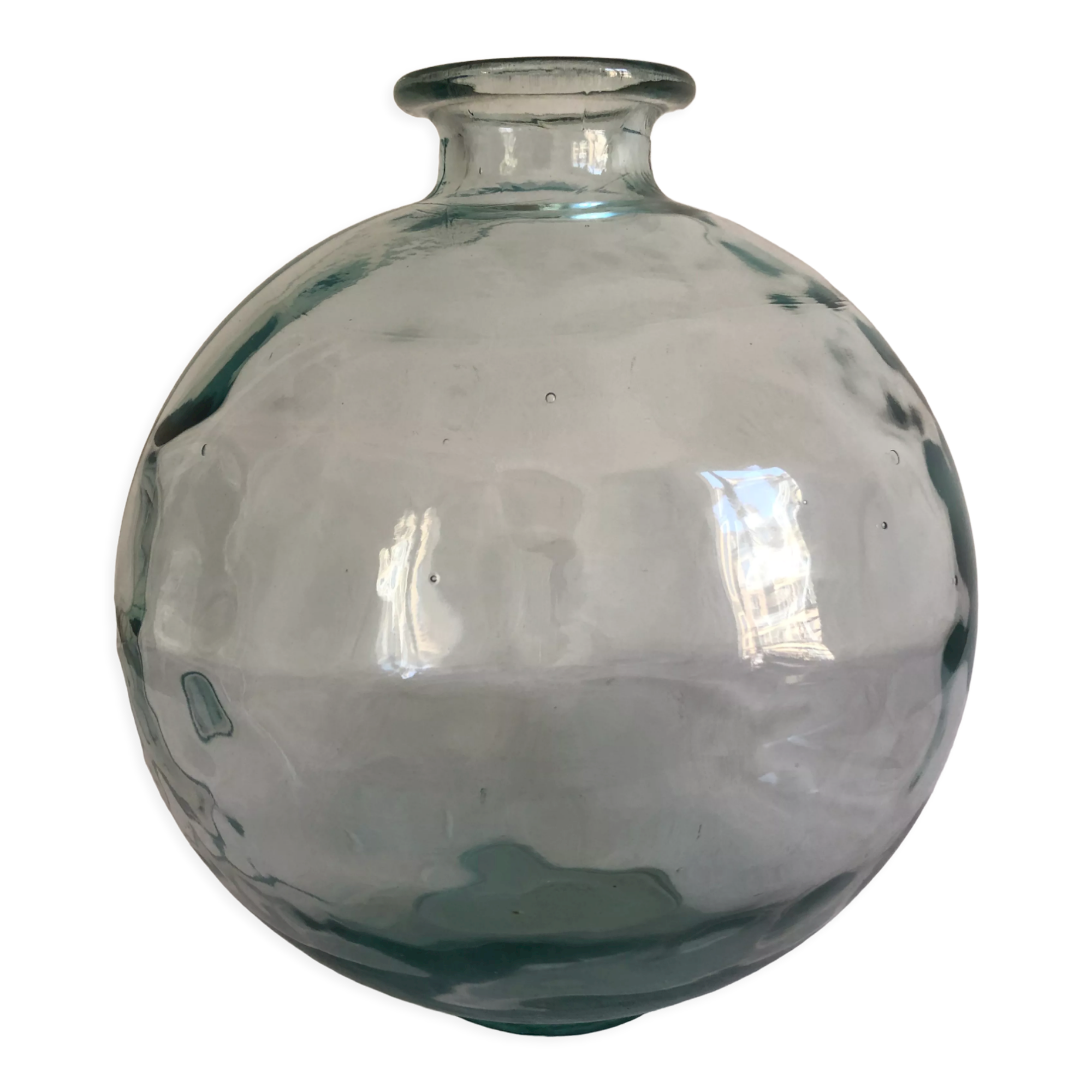 Thick glass cylinder, vase