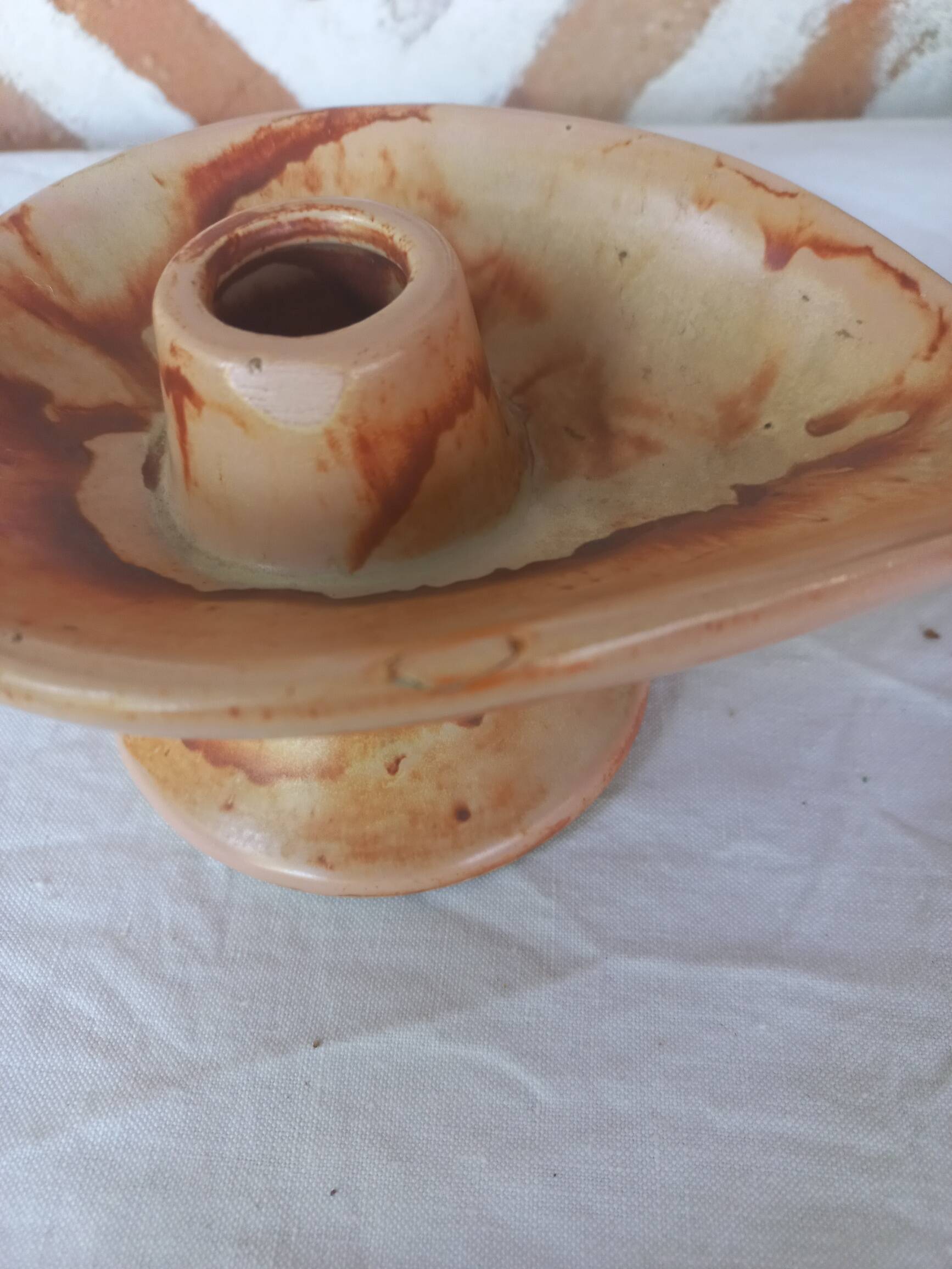 Bougeoir vintage forme lampe Aladin stylisé