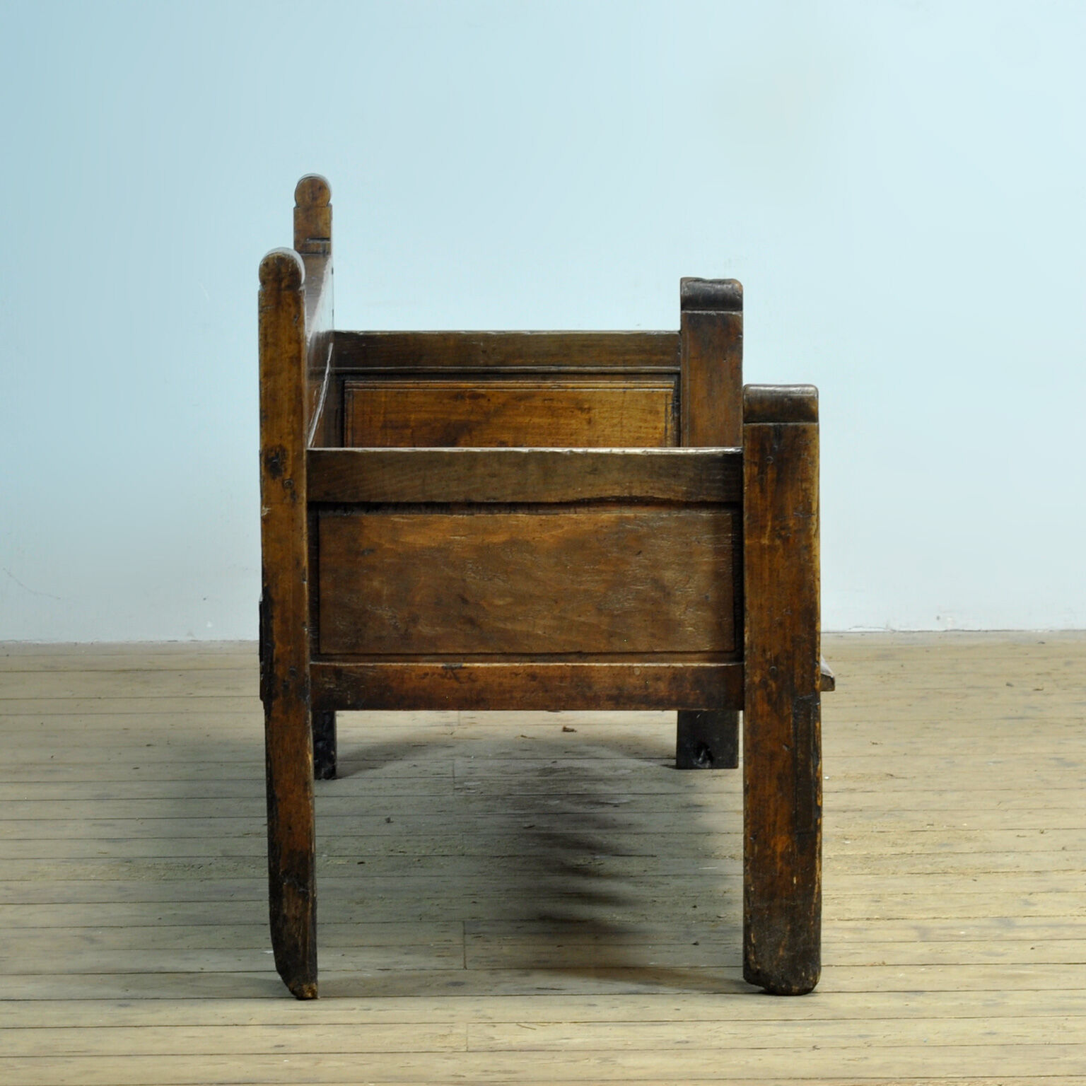 Antique walnut bench, Southern France / Northern Spain, 17th–18th century