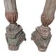 Pair of wooden candlesticks 43 cm - 18th century style