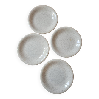 Set of 4 speckled soup plates