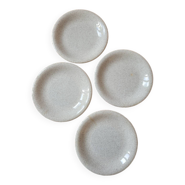 Set of 4 speckled soup plates