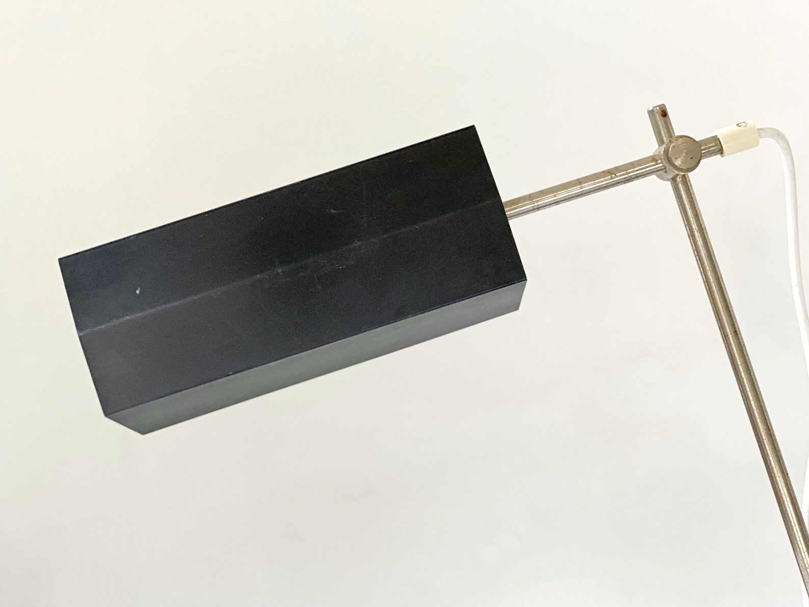 Mid century desk lamp with a rectangular shade