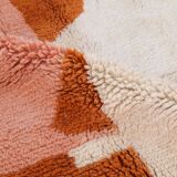 Azilal Berber rug in terracotta and modern peach
