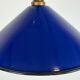 Suspension industrielle en émail bleu cobalt, années 1950