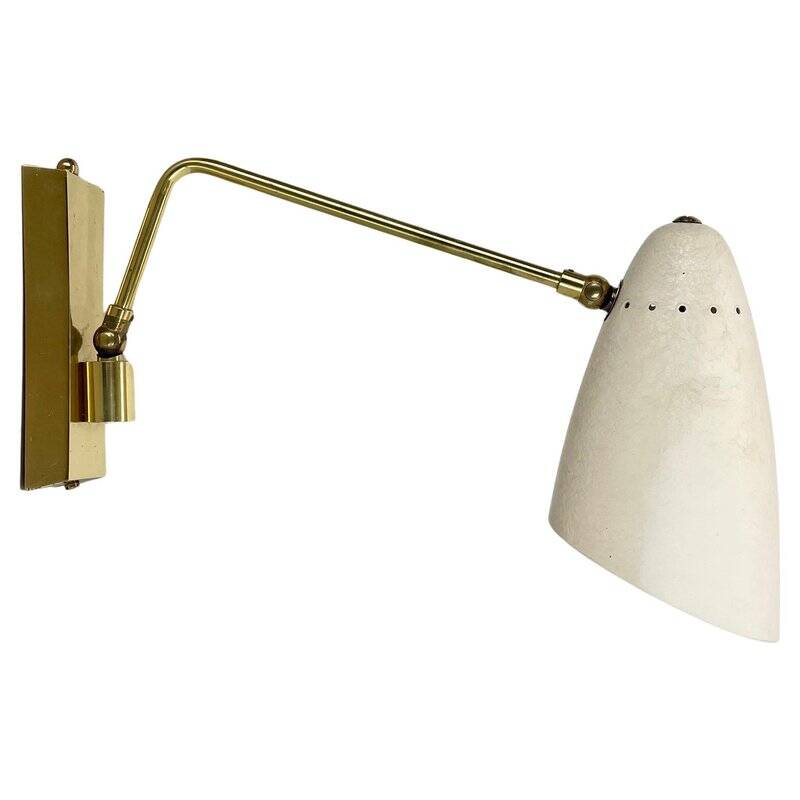 Applique murale ou plafonnier de théâtre réglable en laiton, Italie, années 1950