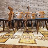 Set of 12 bistrot chairs 70' vintage