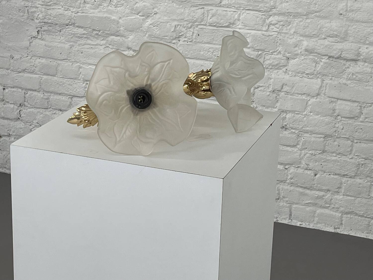 Pair of vintage golden wall lights