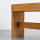 Desk in solid elm by Maison Regain, 1970s.