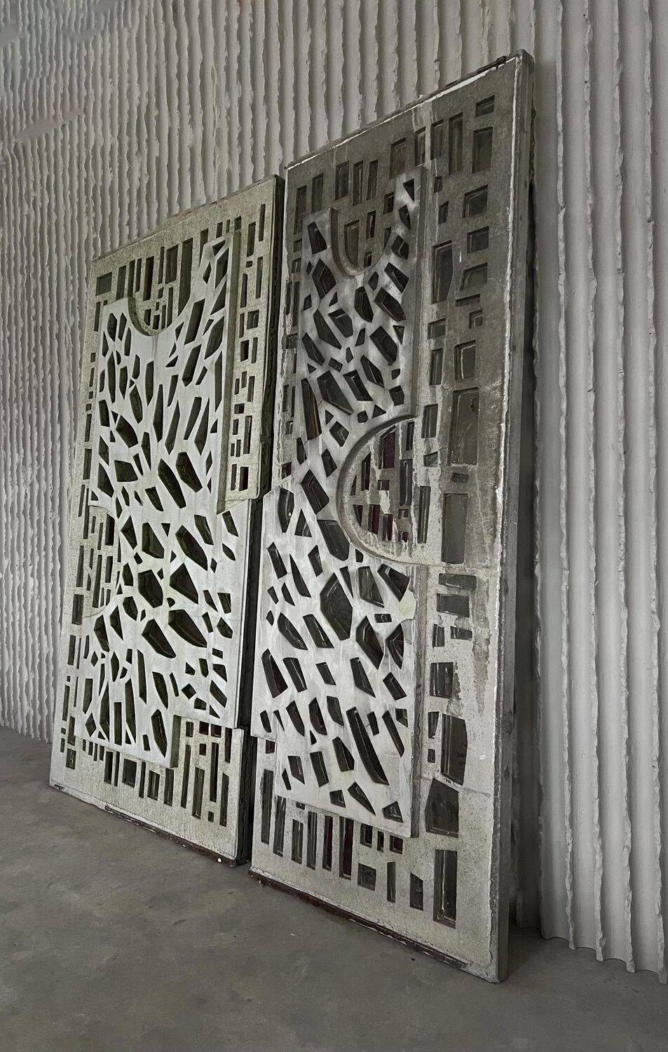 1960s Dutch Brutalist Concrete Windows — Architectural Art Salvage