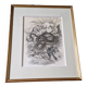 Original engraving / burin by JB Tavy Notton, "The blue tit", circa 1970
