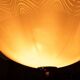 Vintage 1970s glass space ceiling lamp.