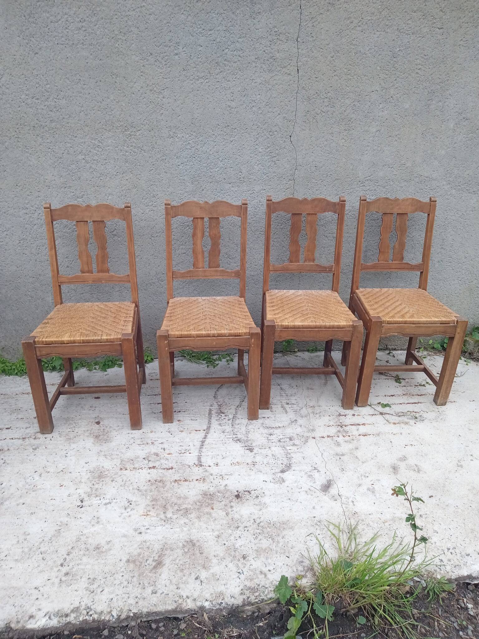 4 oak chairs