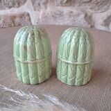 Salt and pepper shakers in slip
