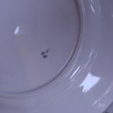 6 flat plates in half porcelain signed FB Floral decoration