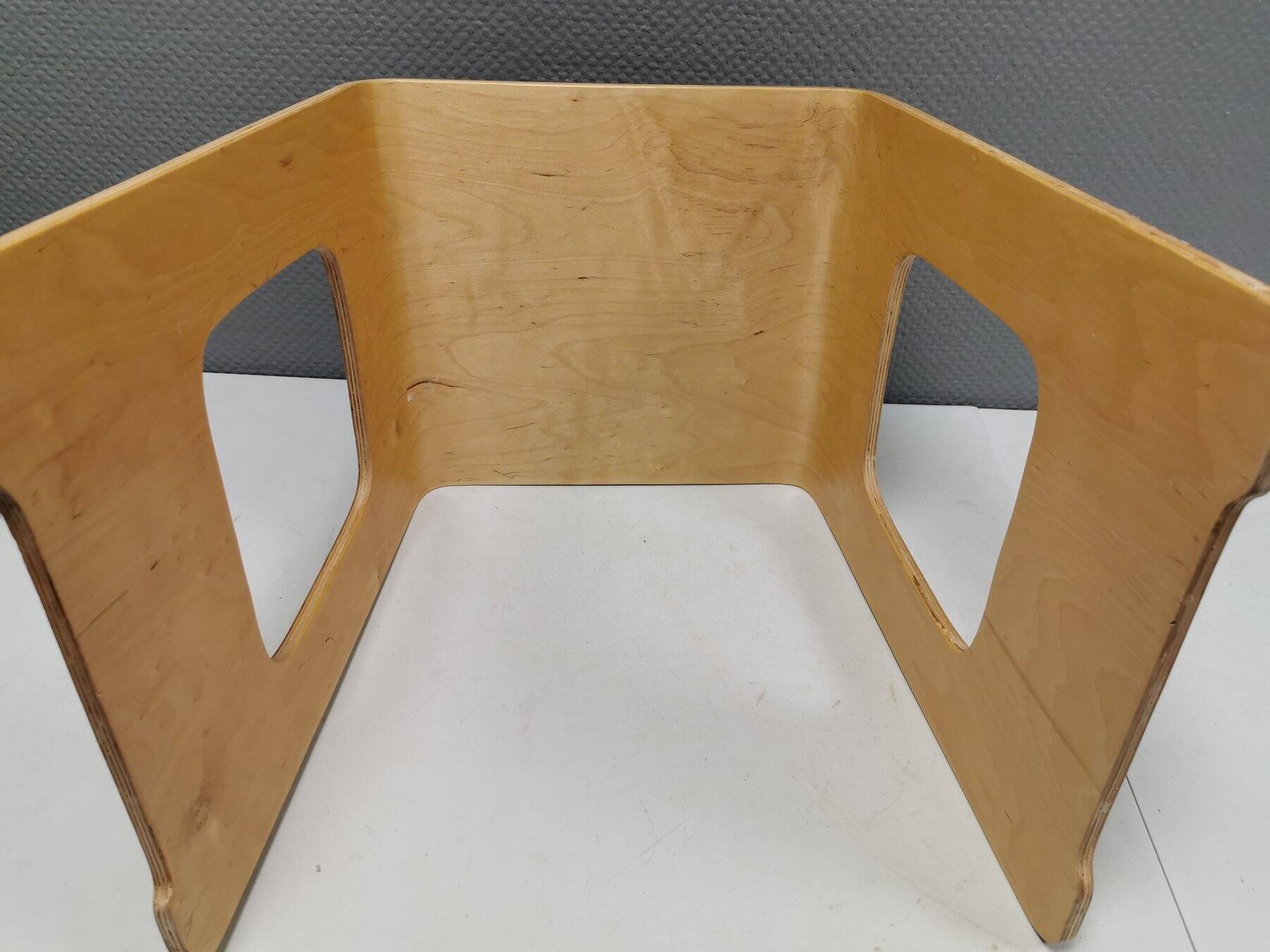 Beautiful design stool/side table made of curved plywood and designed by Lisa Norinder for Ikea.