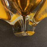 Murano orange-yellow glass ashtray 1960