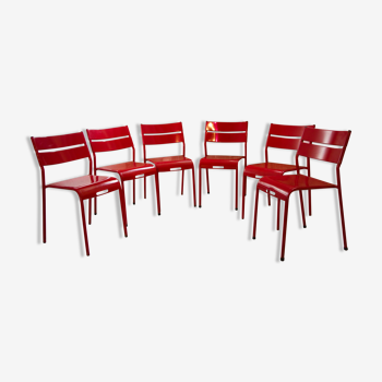 Set of 6 vintage metal chairs