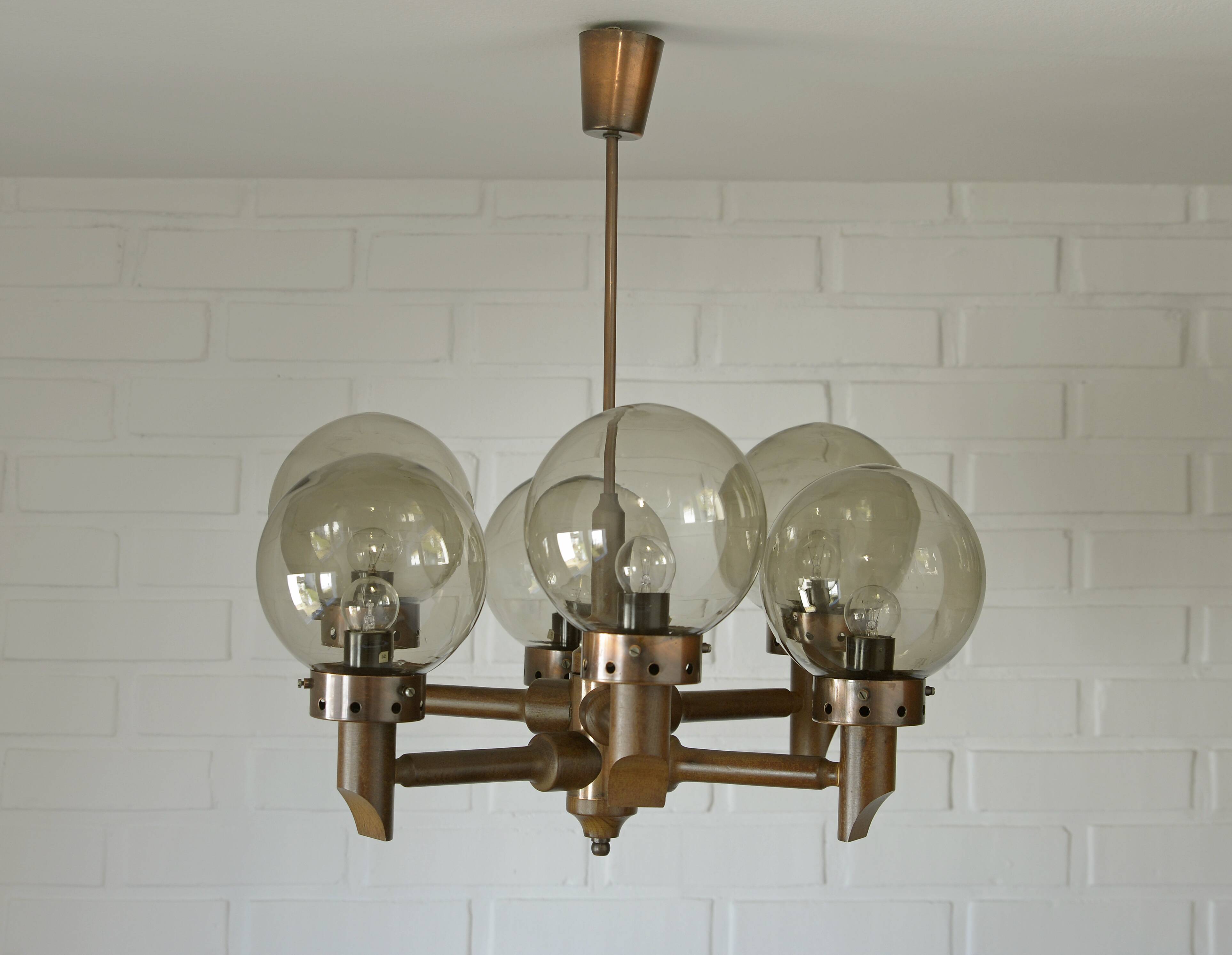 Vintage rustic chandelier wooden hanging lamp medieval style pendant light