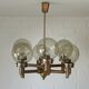 Vintage rustic chandelier wooden hanging lamp medieval style pendant light