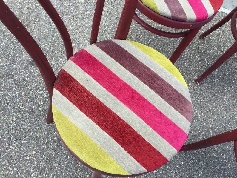 Set de 4 chaises bistrot viennoise bois courbé