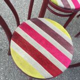 Set de 4 chaises bistrot viennoise bois courbé
