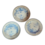 Set of three HB English porcelain plates