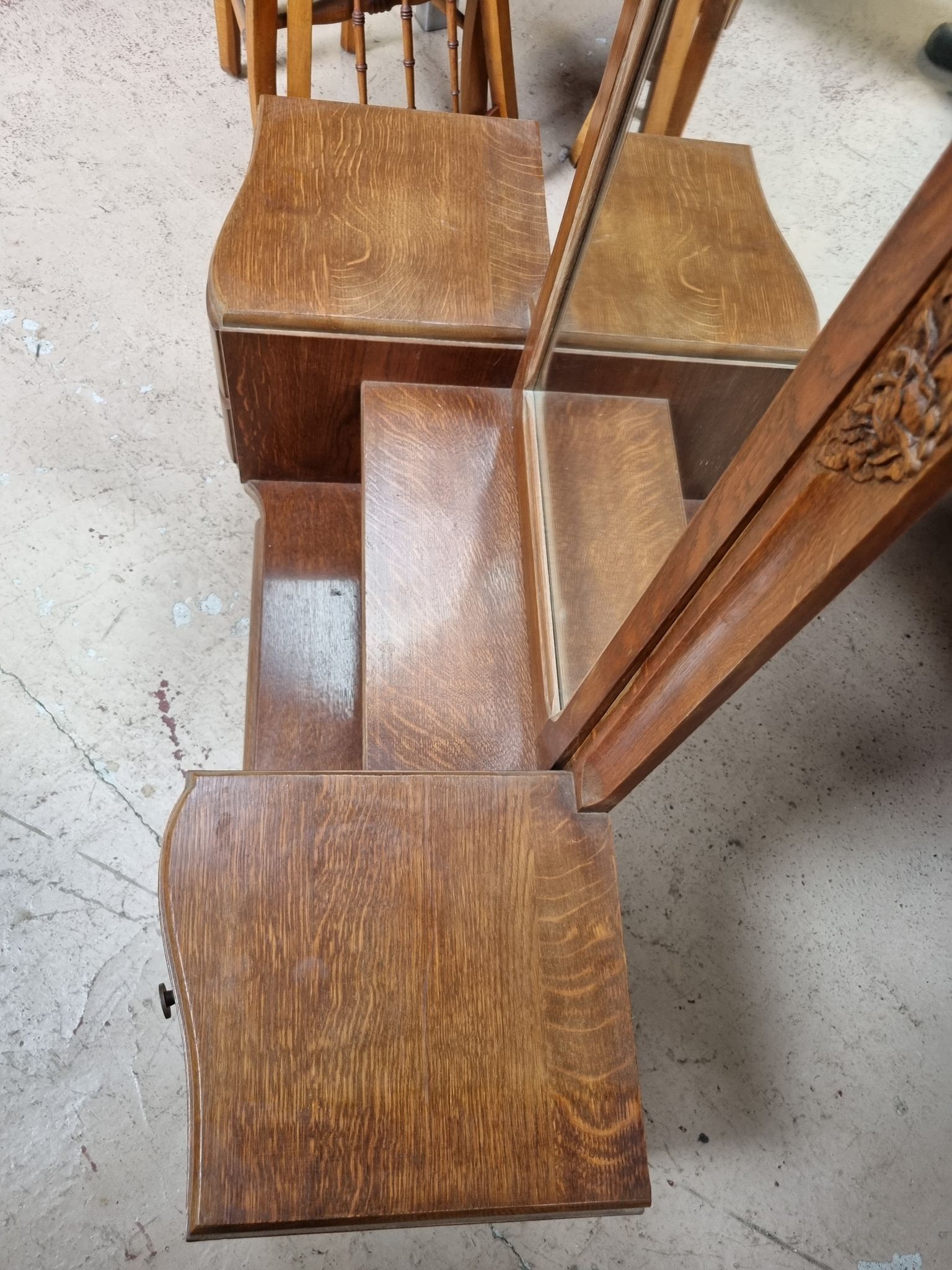 Art deco oak dressing table from the 1950s