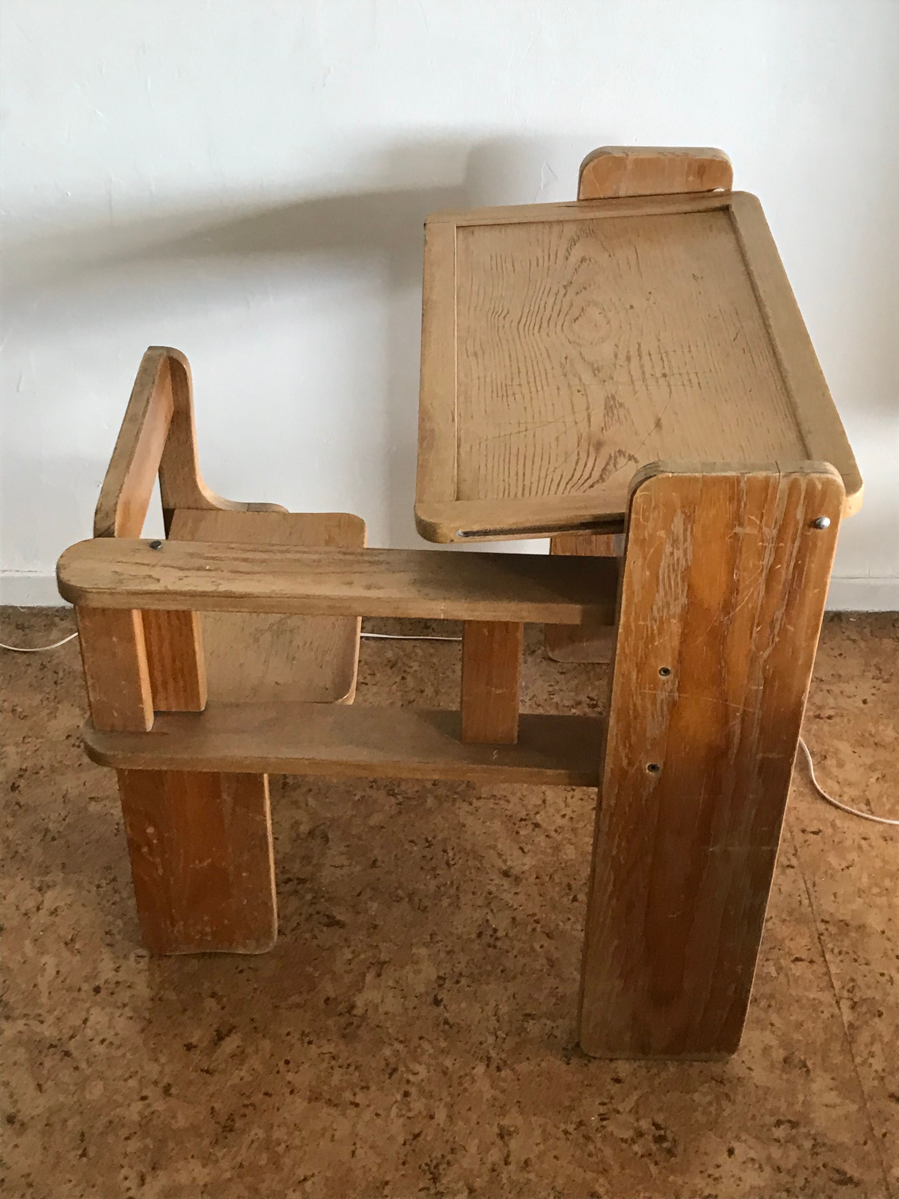 Vintage foldable child desk, year 70