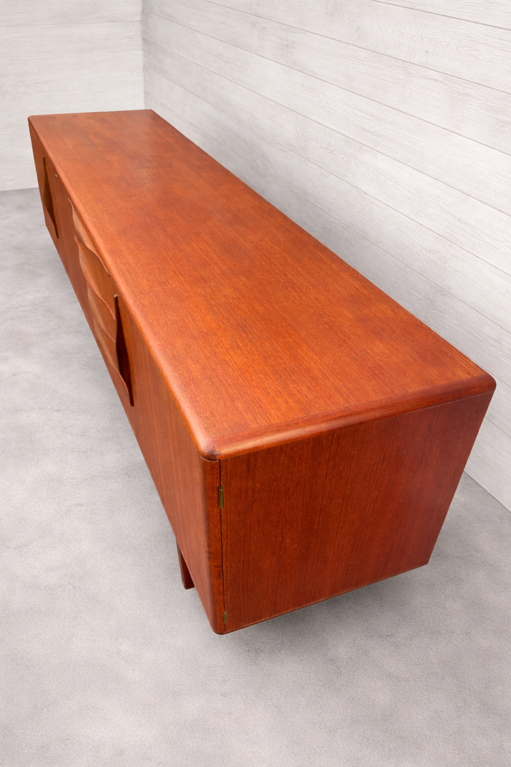 Low teak buffet, vintage Scandinavian style.